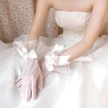 Load image into Gallery viewer, Fashion white black red bridal party gloves
