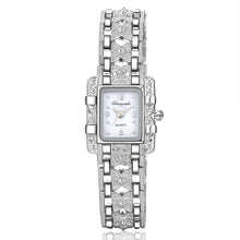 Load image into Gallery viewer, Rectangular dial stainless steel crystal watch