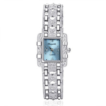 Load image into Gallery viewer, Rectangular dial stainless steel crystal watch