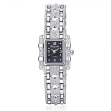 Load image into Gallery viewer, Rectangular dial stainless steel crystal watch