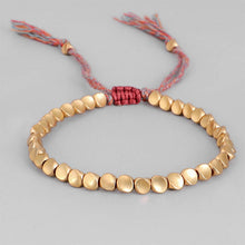 Загрузить изображение в средство просмотра галереи, Handmade copper beads lucky rope bracelet