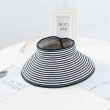Load image into Gallery viewer, Beach straw hat with big brim UV protection