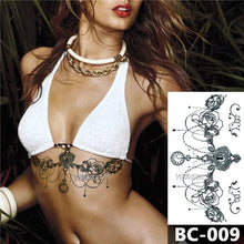 Load image into Gallery viewer, Lace totem lotus tattoo decal