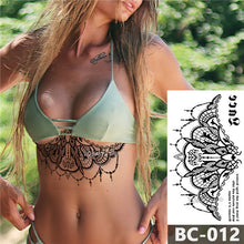 Load image into Gallery viewer, Lace totem lotus tattoo decal