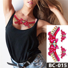 Load image into Gallery viewer, Lace totem lotus tattoo decal