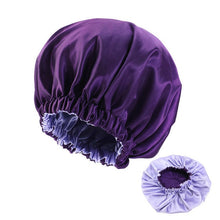 Load image into Gallery viewer, Large printed satin silk nightcap