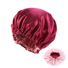 Load image into Gallery viewer, Large printed satin silk nightcap