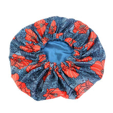 Load image into Gallery viewer, Large printed satin silk nightcap