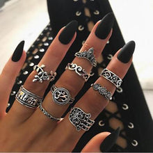 Загрузить изображение в средство просмотра галереи, 9 pieces/set hollow ring set