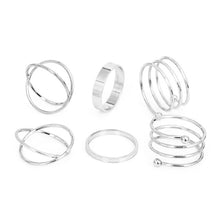 Load image into Gallery viewer, Fashion cross twist open ring set