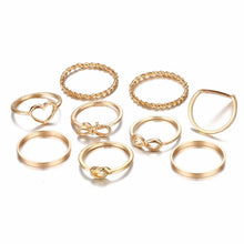 Load image into Gallery viewer, Fashion cross twist open ring set