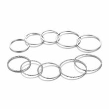 Load image into Gallery viewer, Fashion cross twist open ring set