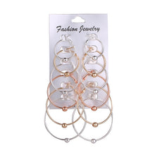 Загрузить изображение в средство просмотра галереи, 6 pairs/set Fashion round earrings