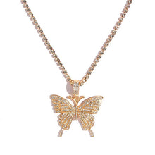 Загрузить изображение в средство просмотра галереи, Butterfly Pendant Crystal Necklace