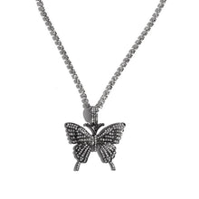 Загрузить изображение в средство просмотра галереи, Butterfly Pendant Crystal Necklace