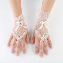 Load image into Gallery viewer, Fashion white black red bridal party gloves