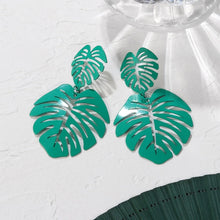 Загрузить изображение в средство просмотра галереи, Green Acrylic Geometric Dangle Gold Earrings
