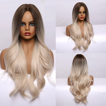 Загрузить изображение в средство просмотра галереи, Long wavy natural middle part wig