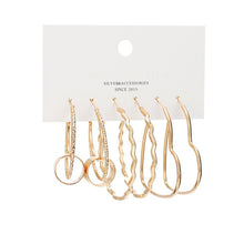 Загрузить изображение в средство просмотра галереи, 6 pairs/set Fashion round earrings