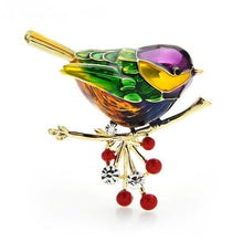 Load image into Gallery viewer, Multicolor bird brooch