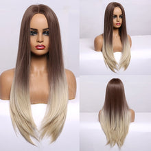 Load image into Gallery viewer, Long straight synthetic wig