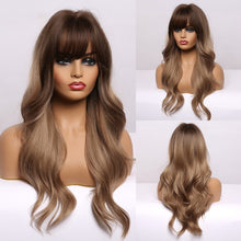 Загрузить изображение в средство просмотра галереи, Long wavy natural middle part wig
