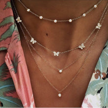 Load image into Gallery viewer, Fashion golden crystal star necklace