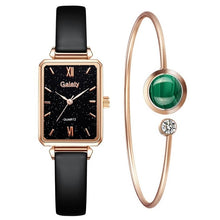 Load image into Gallery viewer, Fashion Square Watch Bracelet Set Green Dial