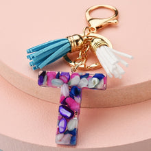 Load image into Gallery viewer, Fashion tassel A-Z letter keychain