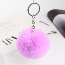 Load image into Gallery viewer, 20 colors fluffy fur pom pom pendant