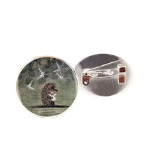 Load image into Gallery viewer, Retro hedgehog cute animal pin