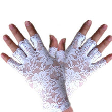 Load image into Gallery viewer, Fashion white black red bridal party gloves