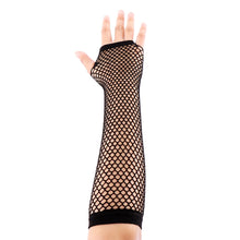 Load image into Gallery viewer, Fashion Neon Fishnet Fingerless Long Gloves
