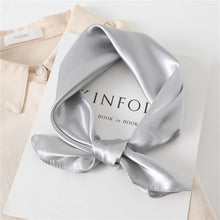 Load image into Gallery viewer, 60 cm satin silk square scarf