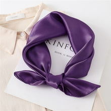 Load image into Gallery viewer, 60 cm satin silk square scarf