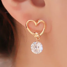 Load image into Gallery viewer, Crystal flower drop earrings