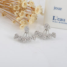 Load image into Gallery viewer, Crystal flower drop earrings
