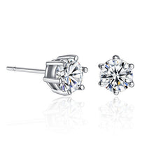 Load image into Gallery viewer, Crystal flower drop earrings