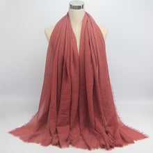 Load image into Gallery viewer, Muslim ruffled headscarf solid color