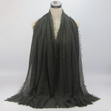 Load image into Gallery viewer, Muslim ruffled headscarf solid color