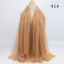 Load image into Gallery viewer, Muslim ruffled headscarf solid color