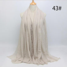 Load image into Gallery viewer, Muslim ruffled headscarf solid color