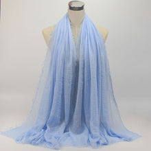 Load image into Gallery viewer, Muslim ruffled headscarf solid color