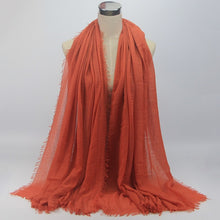 Load image into Gallery viewer, Muslim ruffled headscarf solid color