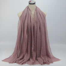 Load image into Gallery viewer, Muslim ruffled headscarf solid color