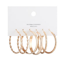 Загрузить изображение в средство просмотра галереи, 6 pairs/set Fashion round earrings
