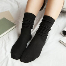 Загрузить изображение в средство просмотра галереи, High socks solid color cotton stockings