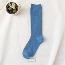 Загрузить изображение в средство просмотра галереи, High socks solid color cotton stockings