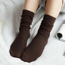 Загрузить изображение в средство просмотра галереи, High socks solid color cotton stockings