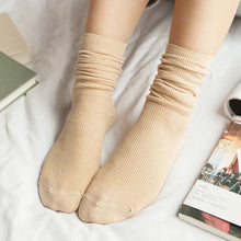 Загрузить изображение в средство просмотра галереи, High socks solid color cotton stockings